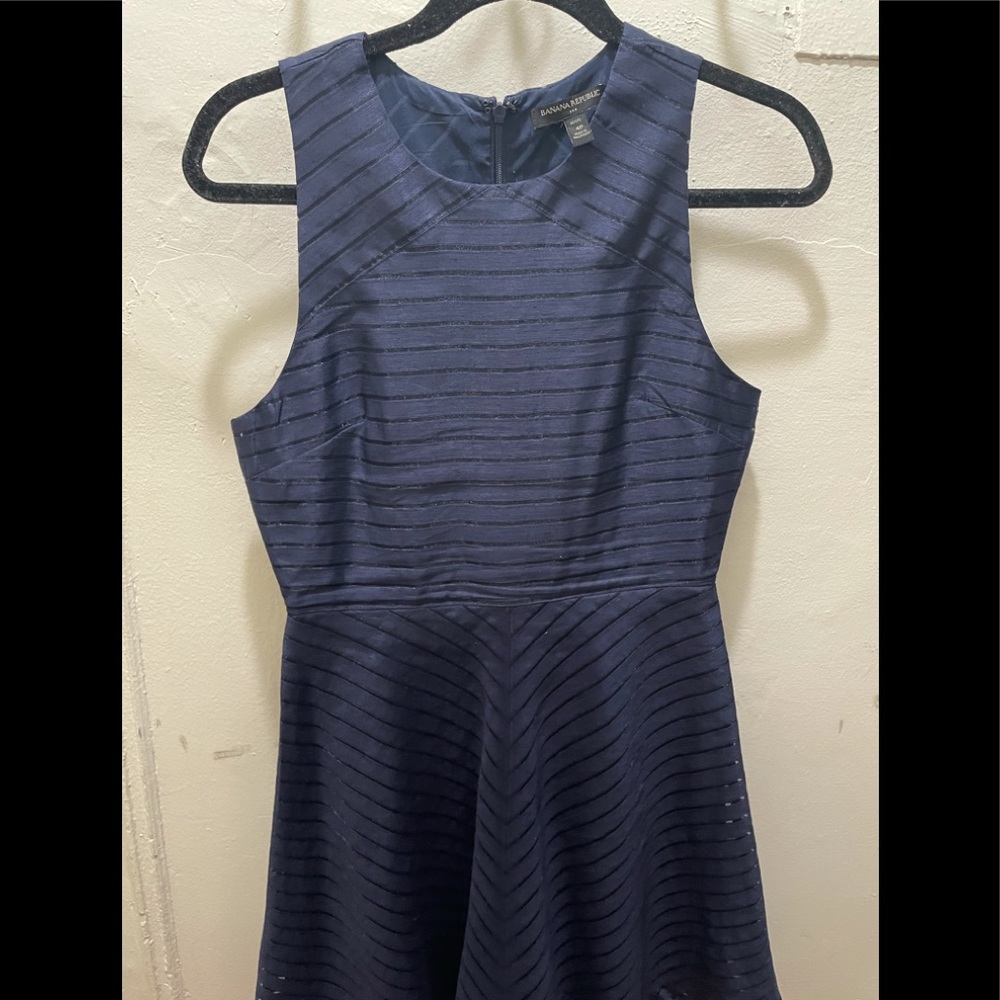 Navy blue midi dress